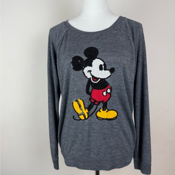 Disney Women's Gray Mickey Mouse Top - Picture 2 of 10